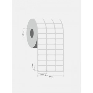 Etiqueta 33x22  couche 30 metros 3mil Etiquetas